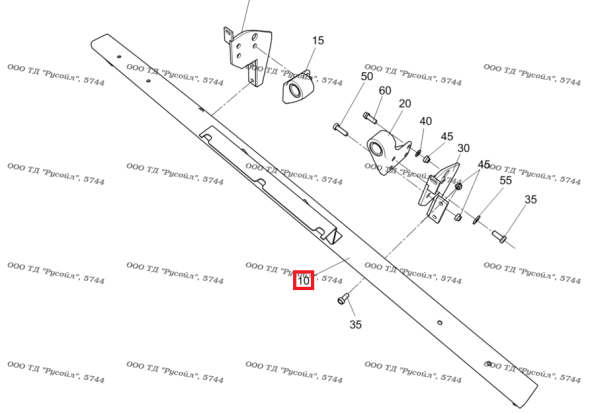 Балка КАМАЗ поперечины буксирной