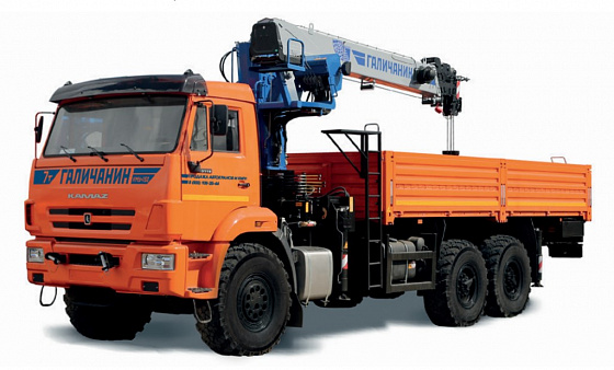Бортовой автомобиль с КМУ-150 "Галичанин" на шасси KAMAZ-43118 (КМА-150-5)