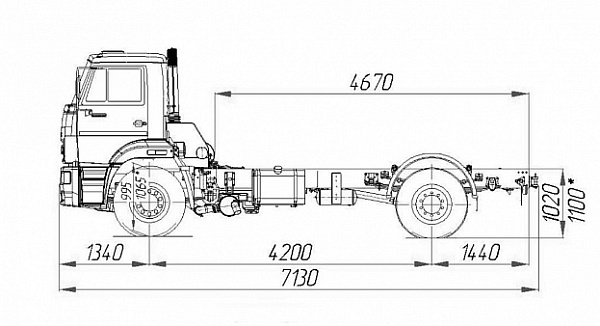 Шасси KAMAZ-53605-56 (5H)